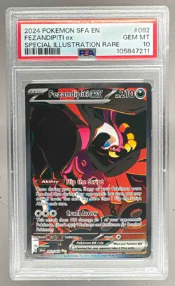 105847211 Fezandipiti ex 2024 Pokemon Shrouded Fable #092/064 PSA 10 - Image 1