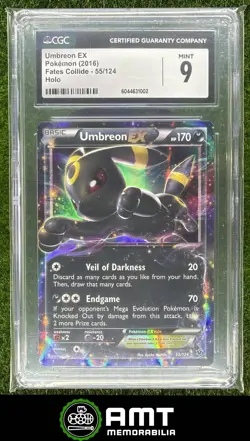 Umbreon EX CGC 9 2016 Pokemon XY Fates Collide #55/124 Holo Rare 1002 - Image 1