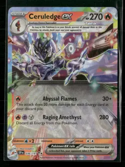 Ceruledge ex 036/191 Double Rare Surging Sparks Pokemon Holo Near Mint - Image 1