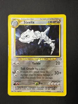 Pokemon Steelix 15/111 Neo Genesis Holo Rare Damaged - Image 1
