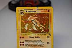 Vintage, Pokemon, Kabutops 9/62 Fossil Holo, Damaged, DMG, WOTC - Image 2