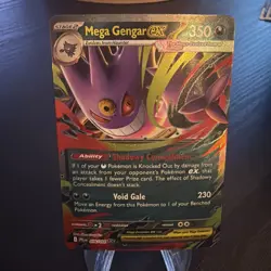 Pokemon TCG Mega Gengar ex 056/094 Me02 Phantasmal Flames Holo Double Rare Card - Image 1