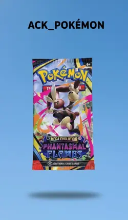 Pokemon Mega Evolution Phantasmal Flames Booster Pack Whimsicott Promo Card Coin - Image 2