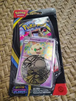 Pokemon Mega Evolution Phantasmal Flames Booster Pack Whimsicott Promo Card Coin - Image 3