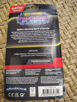 Pokemon Mega Evolution Phantasmal Flames Booster Pack Whimsicott Promo Card Coin - Image 4