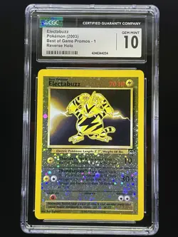 CGC 10 Electabuzz Promo Pokemon TCG - # 1 Game, #46 Pokemon League, #2 Movie - Image 2