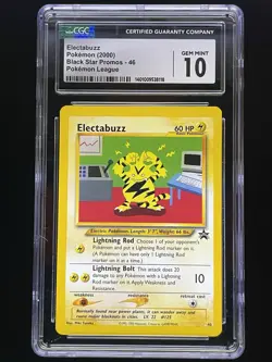 CGC 10 Electabuzz Promo Pokemon TCG - # 1 Game, #46 Pokemon League, #2 Movie - Image 4