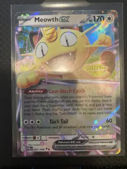 Pokemon TCG Meowth ex 062/088 Me03 Perfect Order NM - Image 1