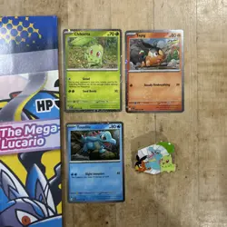 Pokemon Ascended Heroes Mega Lucario ex Promo Poster, Pin, & First Partner Lot - Image 3