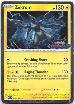 Zekrom (Paradox Rift Stamped) 066/182 Miscellaneous Cards & Products Pokemon NM - Image 1