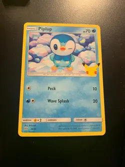 Pokemon TCG Piplup Regular McDonalds Promo 20/25 - Image 1