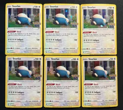 (6x) Pokemon GO Snorlax Cosmic Cosmos Holo 055/078 - Set Stamped LP-NM - Image 1