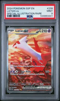 2024 Pokemon SSP Latias Special Illustration Rare #239 PSA 9 - Image 1