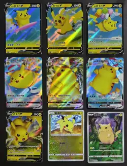 Lot 9 Surfing Pikachu Vmax Flying Pikachu Vmax Pikachu RRR Pokemon Chinese NE40 - Image 1
