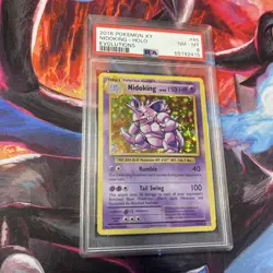 Pokemon XY 2016 Nidoking 45/108 Evolutions Holo PSA 8 - Image 1