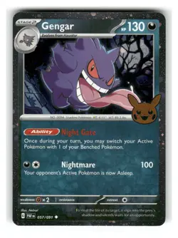 Gengar (Cosmos Holo) 057/091 Holo Trick or Trade BOOster 2024 Pokemon NM - Image 1