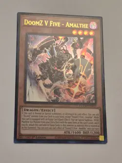 Yugioh! 1x DoomZ V Five - Amalthe DOOD-EN009 Ultra Rare 1st Ed NM - Image 2