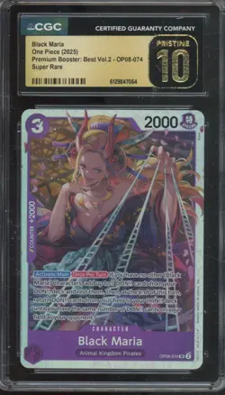 2025 One Piece Premium Booster Best Vol. 2 Black Maria Pristine CGC 10 - Image 1