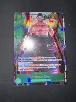 Namco Roronoa Zoro Secret Rare Foil OP06-118 Wings of the Captain One Piece CCG - Image 1