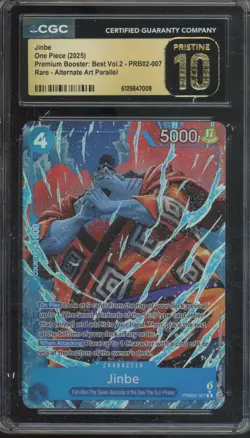2025 One Piece Premium Booster Best Vol. 2 Rare Jinbe Pristine CGC 10 - Image 1