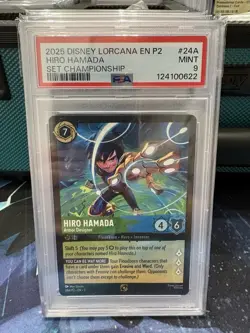 DISNEY LORCANA PROMO #24A HIRO HAMADA - ARMOR DESIGNER PSA 9 - Image 1