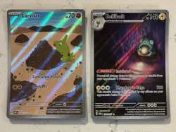 SV03 Obsidian Flames Holo Illustration Rare Cards Larvitar 203 & Bellibolt 201 - Image 1