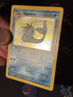 Pokemon Cards Vaporeon 12/64 Holo Rare Jungle UNLIMITED - (LP) - Image 3