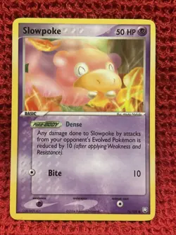 Slowpoke 76/109 2004 EX Team Rocket Returns Pokemon Card TCG Common - VLP - Image 1