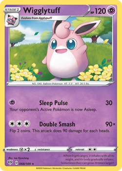 Wigglytuff 68/189 Rare | Darkness Ablaze | Pokemon Card - Image 1