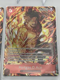 Bandai One Piece Card Game ST15 Portgas.D.Ace ST15-005 promo x4 play set - Image 4