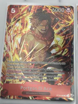 Bandai One Piece Card Game ST15 Portgas.D.Ace ST15-005 promo x4 play set - Image 5