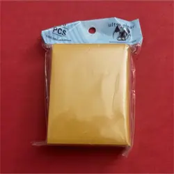 100 Yellow Ultra Clear Card Sleeves 6.8 x 9.6 cm Collectible Game Protectors - Image 1