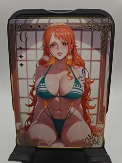 Goddess Story - Gold Metal Waifu Card - Nami FREE SHIPPING - Image 1