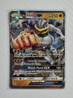 Pokemon TCG: Machamp GX (64/147) Full Art Holo - Sun & Moon Burning Shadows -NM - Image 1