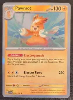 Pawmot 76/198 Rare Holo Scarlet & Violet Pokemon Card - Image 1