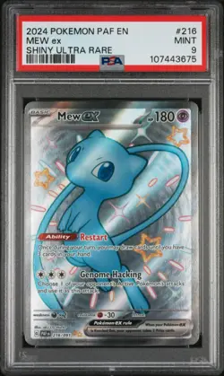 Pokemon TCG Mew ex SV: Paldean Fates Shiny Ultra Rare Holo Card 216/091 EX - Image 1