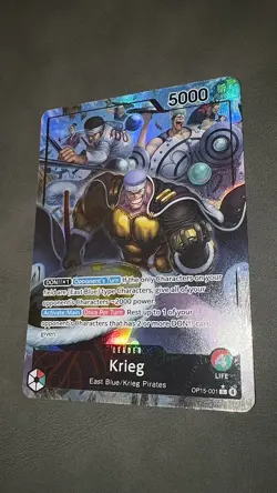 Krieg (OP15-001) (Alternate Art) Leader Card: Adventure on Kami's Island NM - Image 1