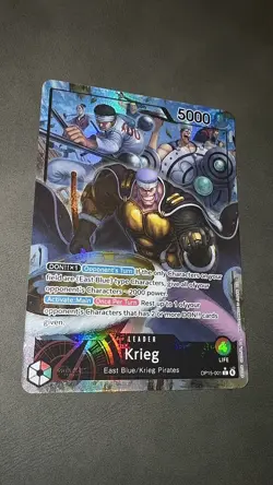 Krieg (OP15-001) (Alternate Art) Leader Card: Adventure on Kami's Island NM - Image 4
