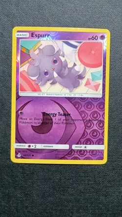 Espurr 44/131 Sm-Forbidden Light Reverse Holo Card - Image 1