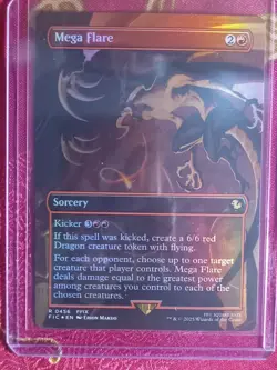 FOIL EXTENDED Mega Flare Final Fantasy Magic The Gathering MTG Borderless Card - Image 1