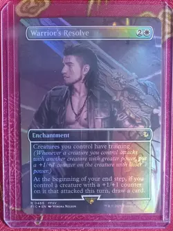 FOIL EXTENDED Warrior's Resolve Final Fantasy Magic The Gathering MTG rare card - Image 1