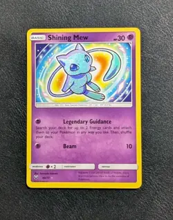 2017 POKEMON SUN & MOON SHINING LEGENDS SHINING MEW #40/73 -HOLO NM - Image 1