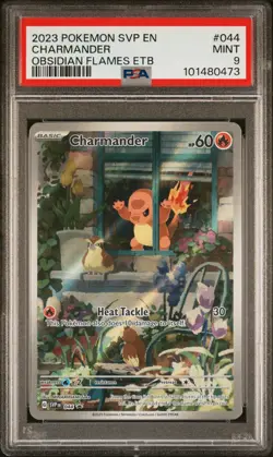 PSA 9- 2023 Pokemon Obsidian Flames CHARMANDER Black Star Promo #044 (0473) - Image 1
