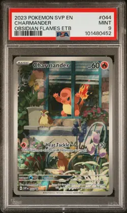 PSA 9- 2023 Pokemon Obsidian Flames CHARMANDER Black Star Promo #044 (0452) - Image 1