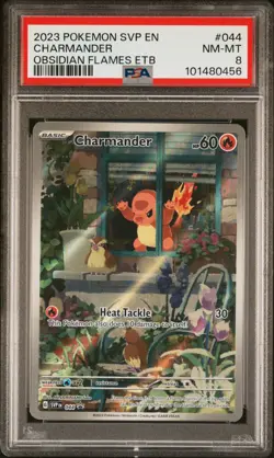 PSA 8 - 2023 Pokemon Obsidian Flames CHARMANDER Black Star Promo #044 (0456) - Image 1