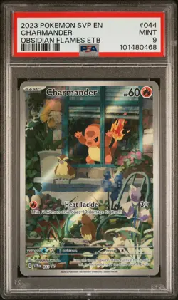 PSA 9- 2023 Pokemon Obsidian Flames CHARMANDER Black Star Promo #044 (0468) - Image 1