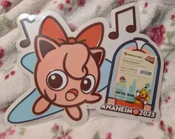 Exclusive 2025 Pokemon World Championships Anaheim Jigglypuff Metal Sign - Image 1