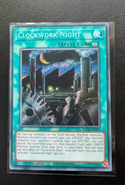 BLCR-EN007 Clockwork Night Secret Rare 1st Edition YuGiOh - Image 1
