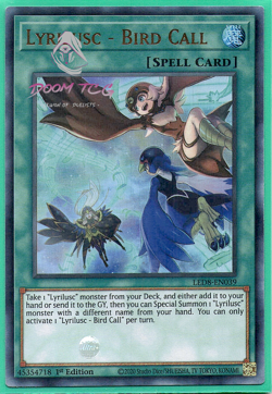 Yugioh! Lyrilusc - Bird Call LED8-EN039 (UR) 1st Ed "Lyrilusc Support" - Image 1