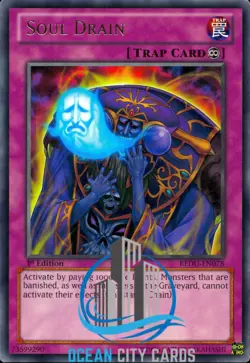 Yugioh REDU-EN078 Soul Drain Rare 1st Edition - Image 1